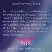 9 Chakra Macramé Bracelet Energetic Alignment & Balance