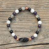 EMF + Spiritual Shielding | Spiritual Growth + Empath Protection Bracelet | Shungite + Amethyst + Moonstone + Onyx + Labradorite + Copper