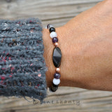 EMF + Spiritual Shielding | Spiritual Growth + Empath Protection Bracelet | Shungite + Amethyst + Moonstone + Onyx + Labradorite + Copper