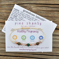 Healthy Pregnancy Protection | Malachite + Rose Quartz + Unakite + Moonstone + Copper | Unconditional Love + Whole Body Balancing