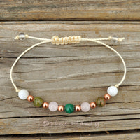 Healthy Pregnancy Protection | Malachite + Rose Quartz + Unakite + Moonstone + Copper | Unconditional Love + Whole Body Balancing