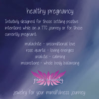 Healthy Pregnancy Protection | Malachite + Rose Quartz + Unakite + Moonstone + Copper | Unconditional Love + Whole Body Balancing