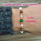 Healthy Pregnancy Protection | Malachite + Rose Quartz + Unakite + Moonstone + Copper | Unconditional Love + Whole Body Balancing