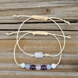 Healthy Pregnancy Crystal Bracelet | Rose Quartz + Amethyst + Angelite + Moonstone + Clear Quartz | Baby Shower Gift