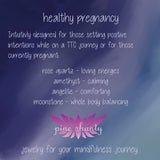 Healthy Pregnancy Crystal Bracelet | Rose Quartz + Amethyst + Angelite + Moonstone + Clear Quartz | Baby Shower Gift