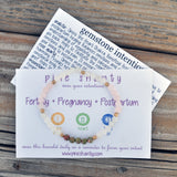 Healthy Pregnancy Crystal Bracelet | Fertility + Pregnancy + Postpartum | Unakite + Rose Quartz + Moonstone |