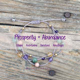 Lucky Bracelet | Good Luck + Prosperity + Abundance String Bracelet | Citrine + Aventurine + Sunstone + Amethyst | Money Maker