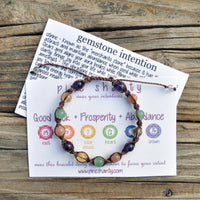 Money Maker Energy Bracelet | Citrine + Amethyst + Sunstone + Aventurine | Manifestation + Abundance + Prosperity String Bracelet |