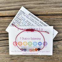Chakra Balancing Bracelet | 7 Chakra Bracelet | Red String Bracelet | Chakra Crystals