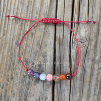 Chakra Balancing Bracelet | 7 Chakra Bracelet | Red String Bracelet | Chakra Crystals