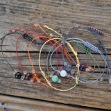 Chakra Balancing Bracelet, Healing Crystal, Energy Healing, Adjustable String Bracelet, Unisex Bracelet