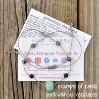 Guardian Angel Crystal Choker Necklace | Spiritual Guidance + Synchronicity | Lepidolite + Angelite + Black Tourmaline + Prehnite |