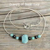 Guardian Angel Crystal Choker Necklace | Spiritual Guidance + Synchronicity | Lepidolite + Angelite + Black Tourmaline + Prehnite |