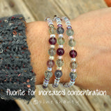 Fluorite Beaded Bracelet Stack | Heart Chakra + Throat Chakra + Third Eye Chakra |