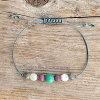 Guardian Angel Connection Bracelet | Amazonite + Lepidolite + Moonstone + Labradorite |