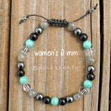 Mercury Retrograde Energy Protection Beaded Bracelets | Amazonite + Black Tourmaline + Hematite + Labradorite + Clear Quartz |