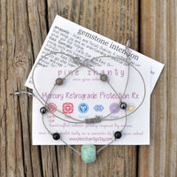 Mercury Retrograde Energy Protection | Amazonite + Black Tourmaline + Hematite + Labradorite + Clear Quartz | Gemstone Choker Necklace