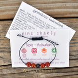 Mens Energy Bracelet | Focus + Motivation | Garnet + Carnelian + Red Jasper | Heart Chakra + Sacral Chakra + Root Chakra + Earth Star Chakra