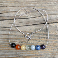 7 Chakra Energy Healing Necklace | Rainbow Necklace |
