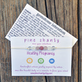 Healthy Pregnancy Bracelet | Rhodonite + Rose Quartz + Moonstone + Clear Quartz | Healthy Labor + Delivery Bracelet | Fertility Wish