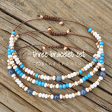 Speak Your Truth | Throat Chakra Beaded Bracelet Stack | Kyanite Bracelet | High Vibrations Healing |