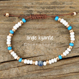 Speak Your Truth | Throat Chakra Beaded Bracelet Stack | Kyanite Bracelet | High Vibrations Healing |