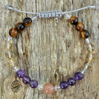 Positive Vibes + Release Fear | Sunstone + Amethyst + Citrine + Tiger Eye | Mental Clarity + Confidence |