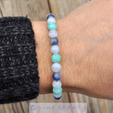 Throat Chakra Meditation Crystal | Kyanite + Blue Lace Agate + Amazonite | Attunement | Speak Your Truth | Nurturing + Soothing |