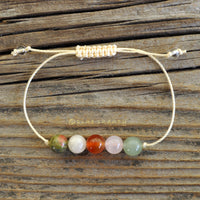 TTC Pregnancy Bracelet | Unakite + Moonstone + Carnelian + Rose Quartz + Aventurine | Childbirth Bracelet | Fertility Wish Bracelet